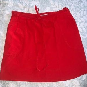 Red Wrap Skirt